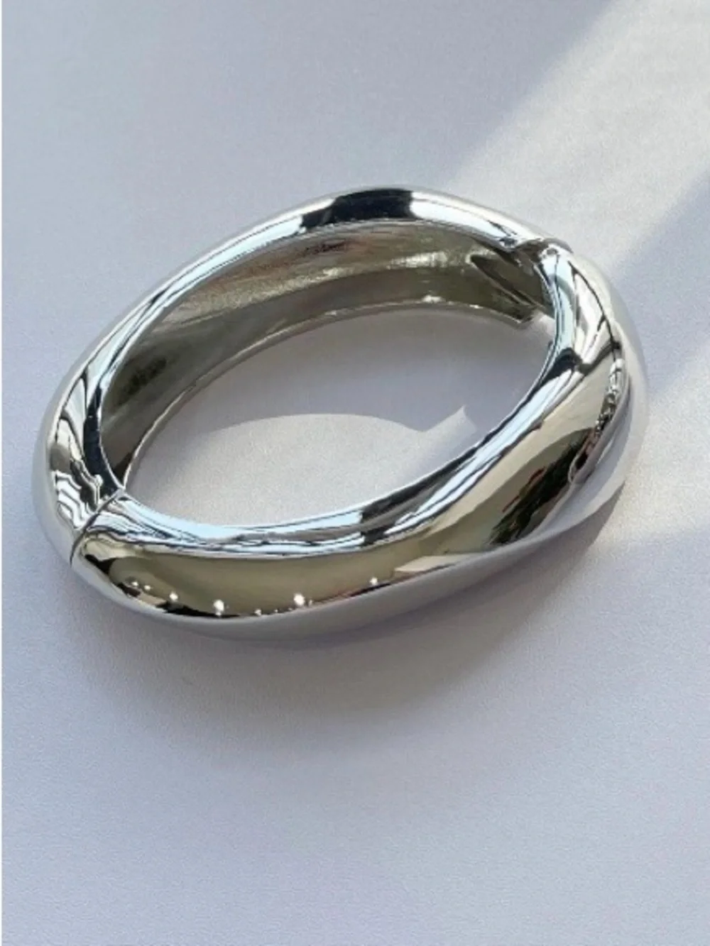 Chunky Silver Statement Trio - Sculptural Bangle Set
